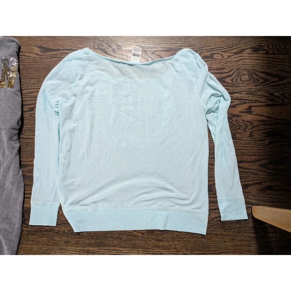 Womens Victoria Secret PINK Crewneck Shirt Sports Bra Size S Small T Shirt Lot